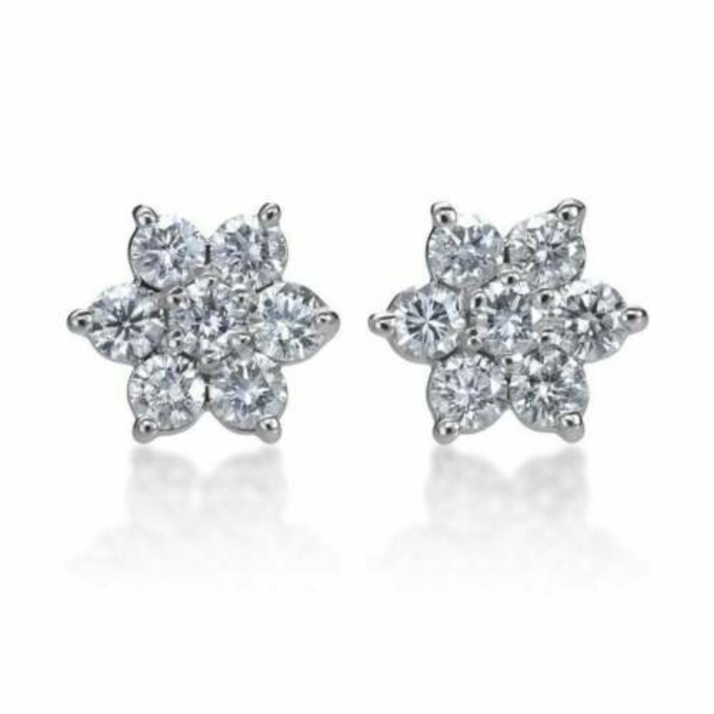SummerRose 14k White Gold 2ct TDW Diamond STUDS